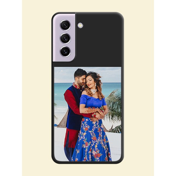 Image Upload With Space Black Color On Custom Soft Matte Mobile Back Cover - Samsung Galaxy S21 Fe 5G Image Upload With Space Black Color On Custom Soft Matte Mobile Back Cover - Samsung Galaxy S21 Fe 5G