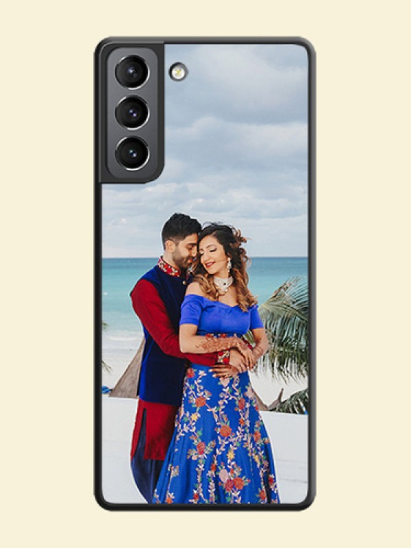 Full Single Pic Upload On Space Black Personalized Soft Matte Phone Covers -Samsung Galaxy S21 Plus