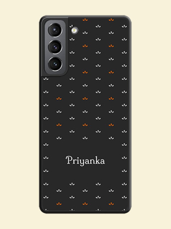 Simple Pattern With Custom Text On Space Black Personalized Soft Matte Phone Covers -Samsung Galaxy S21 Plus
