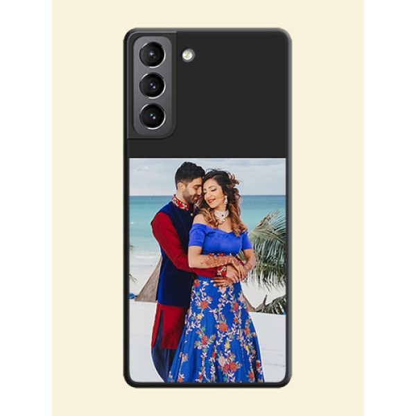 Image Upload With Space Black Color On Custom Soft Matte Mobile Back Cover - Samsung Galaxy S21 Plus Image Upload With Space Black Color On Custom Soft Matte Mobile Back Cover - Samsung Galaxy S21 Plus