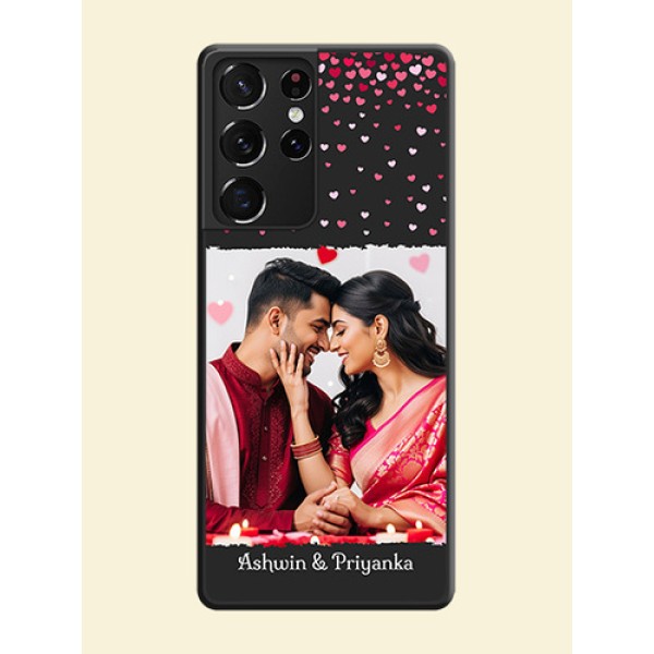 Fall in Love with Your Partner  on Photo on Space Black Soft Matte Phone Cover - Galaxy S21 Ultra