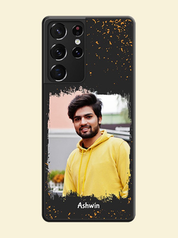 Spray Free Design on Photo on Space Black Soft Matte Phone Cover - Galaxy S21 Ultra