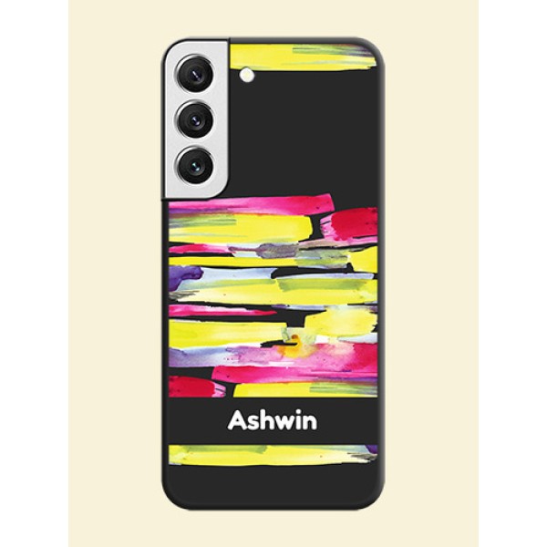Brush Coloured on Space Black Personalized Soft Matte Phone Covers - Galaxy S22 5G Brush Coloured on Space Black Personalized Soft Matte Phone Covers - Galaxy S22 5G