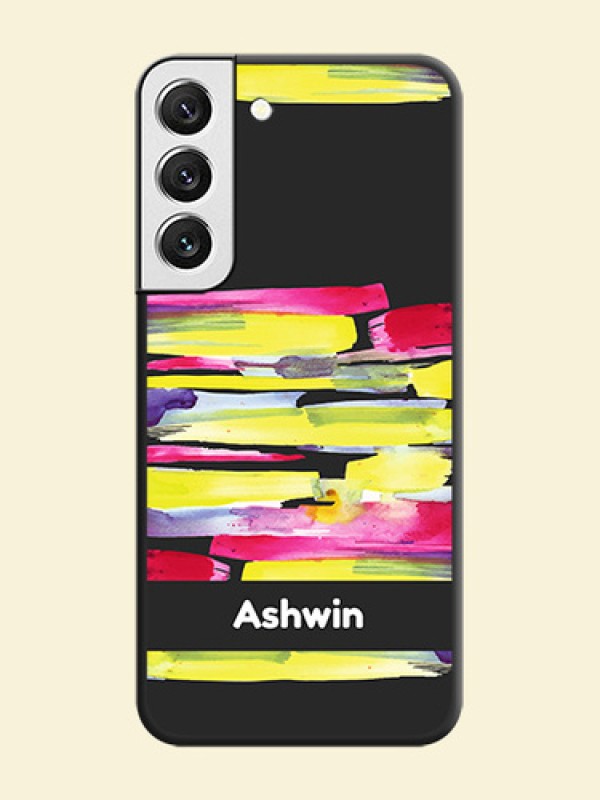 Brush Coloured on Space Black Personalized Soft Matte Phone Covers - Galaxy S22 5G