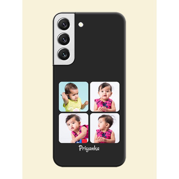 Floral Art with 6 Image Holder on Photo on Space Black Soft Matte Mobile Case - Galaxy S22 5G Floral Art with 6 Image Holder on Photo on Space Black Soft Matte Mobile Case - Galaxy S22 5G