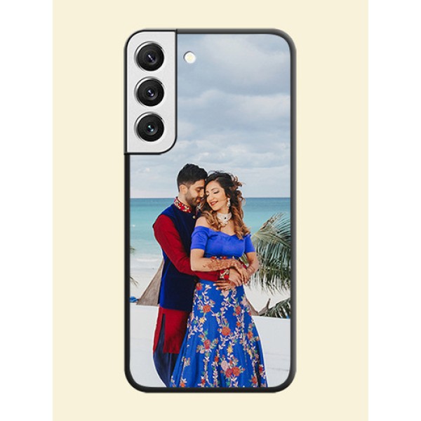 Full Single Pic Upload On Space Black Personalized Soft Matte Phone Covers -Samsung Galaxy S22 5G Full Single Pic Upload On Space Black Personalized Soft Matte Phone Covers -Samsung Galaxy S22 5G