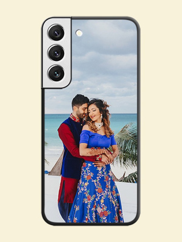 Full Single Pic Upload On Space Black Personalized Soft Matte Phone Covers -Samsung Galaxy S22 5G