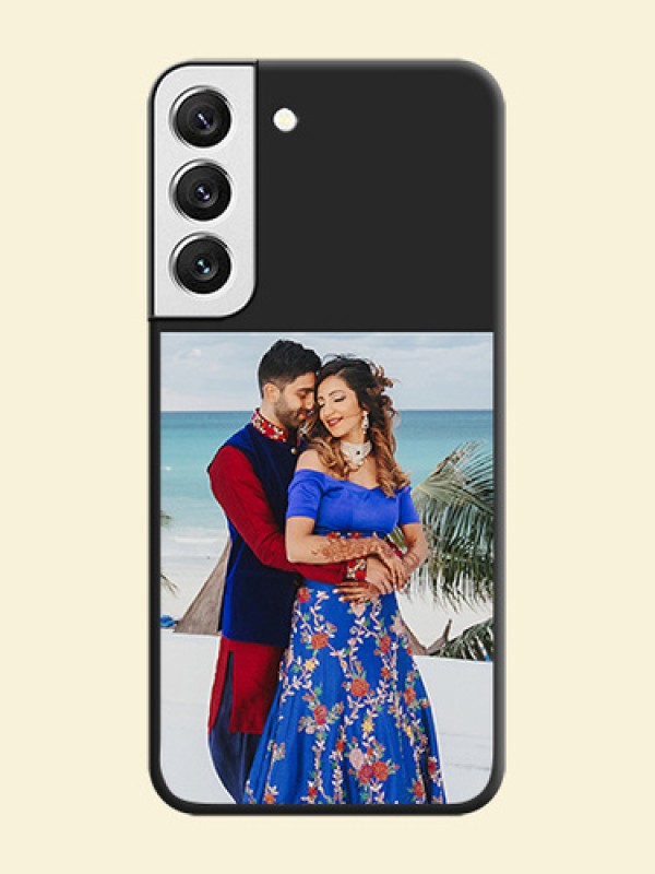 Image Upload With Space Black Color On Custom Soft Matte Mobile Back Cover - Samsung Galaxy S22 5G