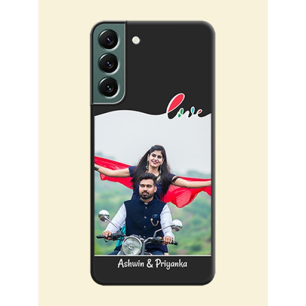 Fall in Love Pattern with Picture on Photo on Space Black Soft Matte Mobile Case - Galaxy S22 Plus 5G Fall in Love Pattern with Picture on Photo on Space Black Soft Matte Mobile Case - Galaxy S22 Plus 5G