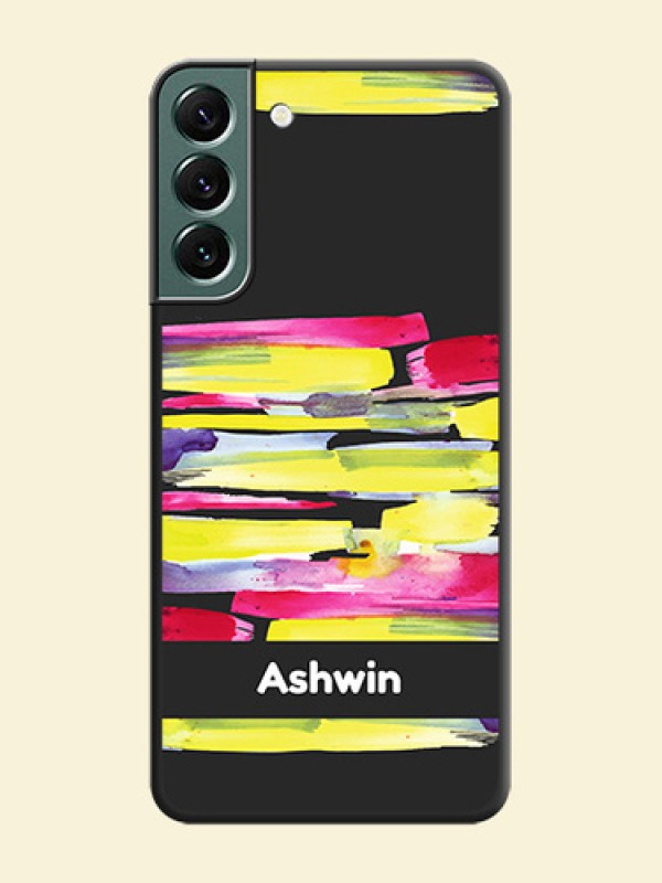 Brush Coloured on Space Black Personalized Soft Matte Phone Covers - Galaxy S22 Plus 5G