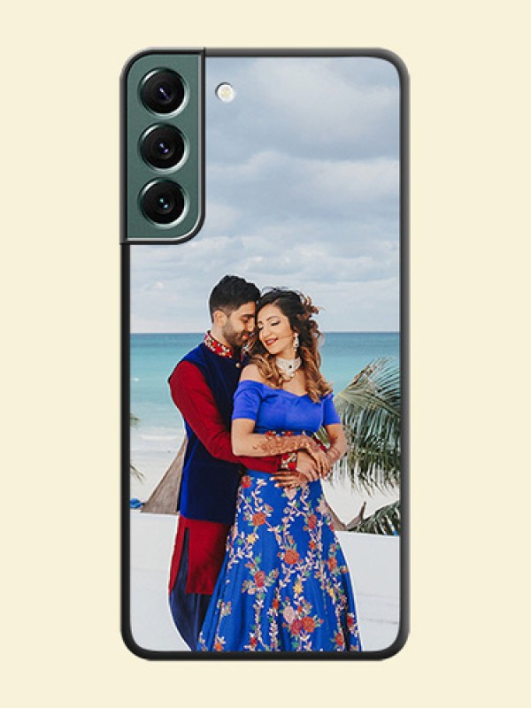 Full Single Pic Upload On Space Black Personalized Soft Matte Phone Covers -Samsung Galaxy S22 Plus 5G