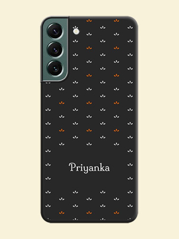 Simple Pattern With Custom Text On Space Black Personalized Soft Matte Phone Covers -Samsung Galaxy S22 Plus 5G