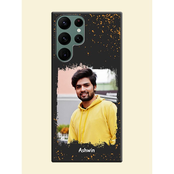 Spray Free Design on Photo on Space Black Soft Matte Phone Cover - Galaxy S22 Ultra 5G Spray Free Design on Photo on Space Black Soft Matte Phone Cover - Galaxy S22 Ultra 5G