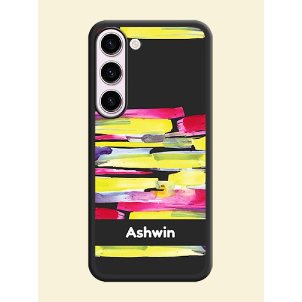Brush Coloured on Space Black Personalized Soft Matte Phone Covers - Samsung Galaxy S23 5G Brush Coloured on Space Black Personalized Soft Matte Phone Covers - Samsung Galaxy S23 5G