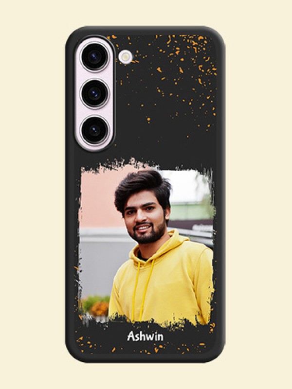 Spray Free Design on Photo on Space Black Soft Matte Phone Cover - Samsung Galaxy S23 5G