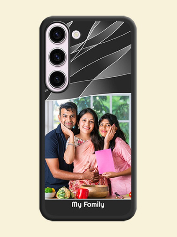 Mixed Wave Lines on Photo on Space Black Soft Matte Mobile Cover - Samsung Galaxy S23 5G