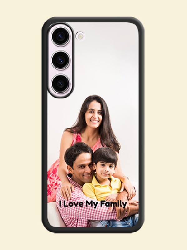 Full Single Pic Upload With Text On Space Black Personalized Soft Matte Phone Covers -Samsung Galaxy S23 5G