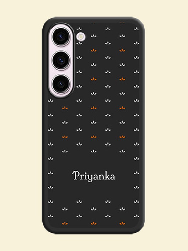 Simple Pattern With Custom Text On Space Black Personalized Soft Matte Phone Covers -Samsung Galaxy S23 5G