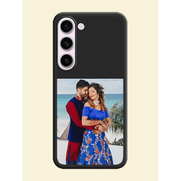 Image Upload With Space Black Color On Custom Soft Matte Mobile Back Cover - Samsung Galaxy S23 5G Image Upload With Space Black Color On Custom Soft Matte Mobile Back Cover - Samsung Galaxy S23 5G
