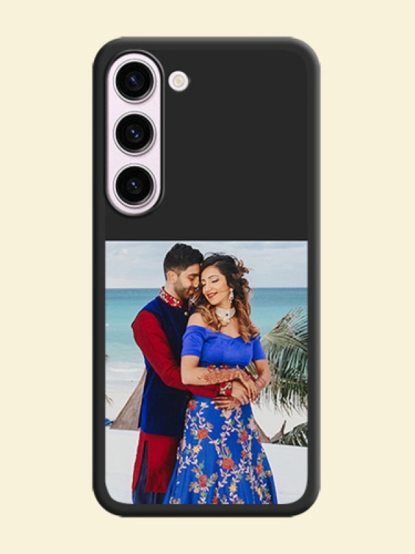 Image Upload With Space Black Color On Custom Soft Matte Mobile Back Cover - Samsung Galaxy S23 5G