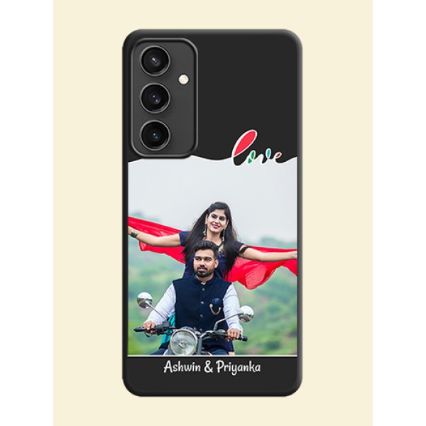 Fall in Love Pattern with Picture - Photo on Space Black Soft Matte Mobile Case - Galaxy S23 FE 5G Fall in Love Pattern with Picture - Photo on Space Black Soft Matte Mobile Case - Galaxy S23 FE 5G