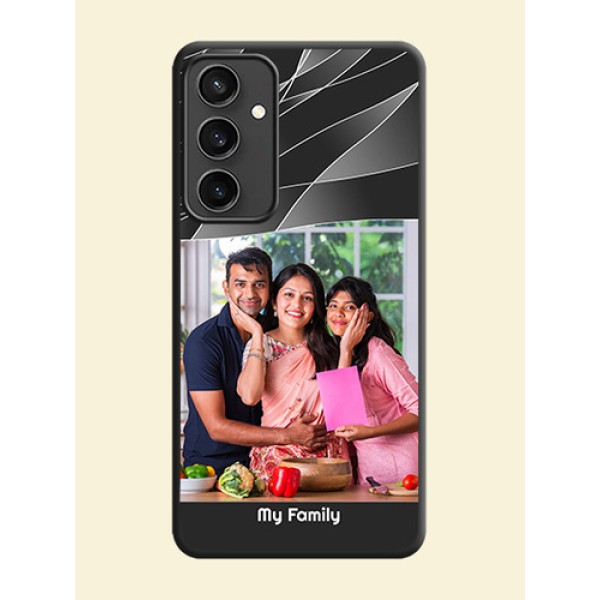 Mixed Wave Lines - Photo on Space Black Soft Matte Mobile Cover - Galaxy S23 FE 5G Mixed Wave Lines - Photo on Space Black Soft Matte Mobile Cover - Galaxy S23 FE 5G