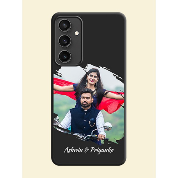 Grunge Brush Strokes - Photo on Space Black Soft Matte Back Cover - Galaxy S23 FE 5G Grunge Brush Strokes - Photo on Space Black Soft Matte Back Cover - Galaxy S23 FE 5G