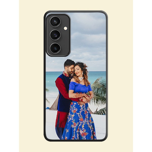 Full Single Pic Upload On Space Black Personalized Soft Matte Phone Covers - Galaxy S23 FE 5G Full Single Pic Upload On Space Black Personalized Soft Matte Phone Covers - Galaxy S23 FE 5G