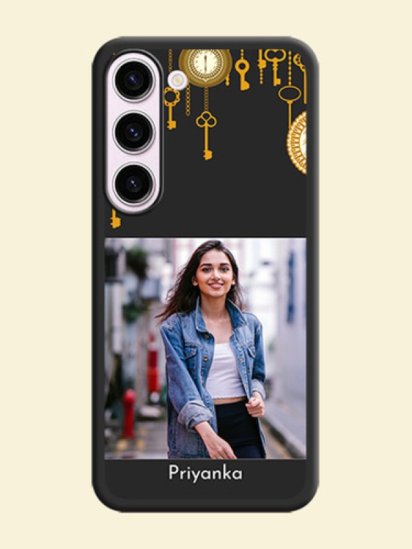 Decorative Design with Text on Space Black Custom Soft Matte Back Cover - Samsung Galaxy S23 Plus 5G