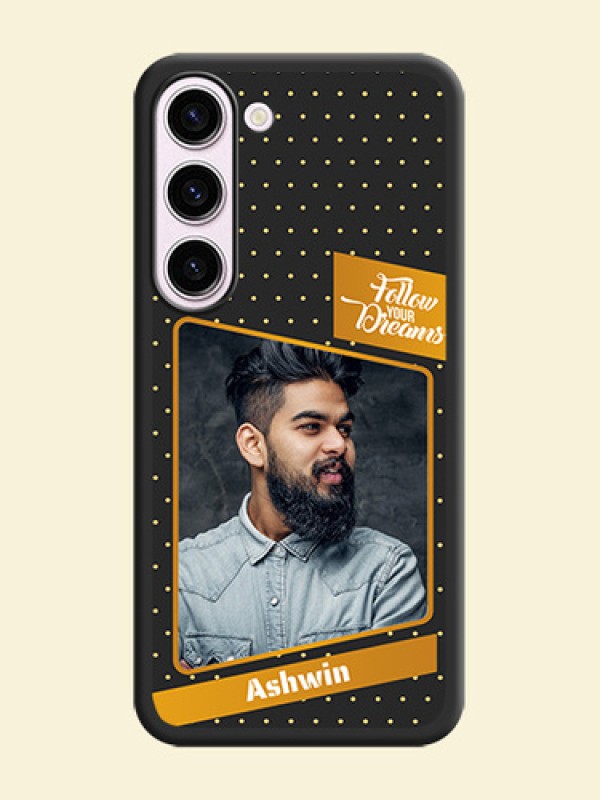 Follow Your Dreams with White Dots on Space Black Custom Soft Matte Phone Cases - Samsung Galaxy S23 Plus 5G