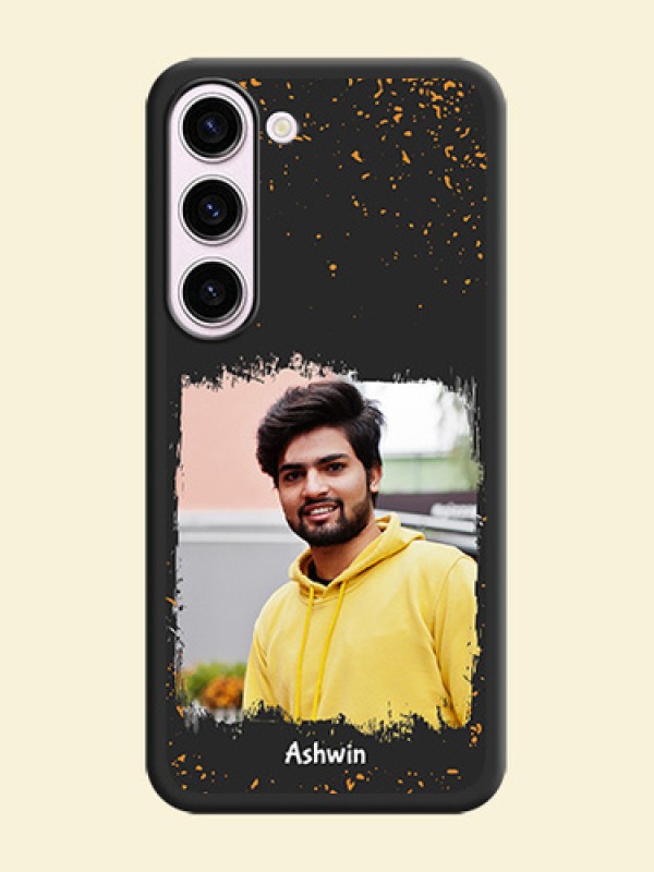 Spray Free Design on Photo on Space Black Soft Matte Phone Cover - Samsung Galaxy S23 Plus 5G