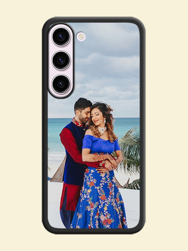 Full Single Pic Upload On Space Black Personalized Soft Matte Phone Covers -Samsung Galaxy S23 Plus 5G