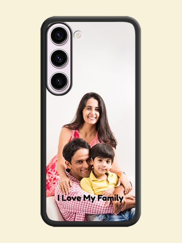 Full Single Pic Upload With Text On Space Black Personalized Soft Matte Phone Covers -Samsung Galaxy S23 Plus 5G