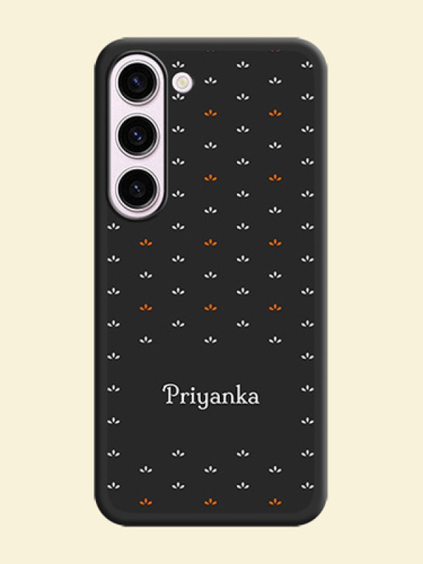 Simple Pattern With Custom Text On Space Black Personalized Soft Matte Phone Covers -Samsung Galaxy S23 Plus 5G