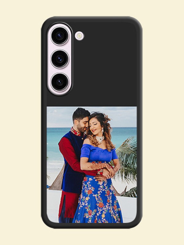 Image Upload With Space Black Color On Custom Soft Matte Mobile Back Cover - Samsung Galaxy S23 Plus 5G