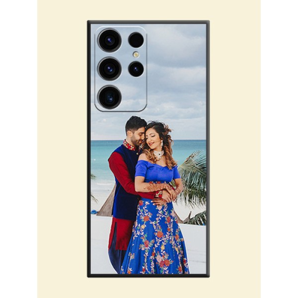 Full Single Pic Upload On Space Black Personalized Soft Matte Phone Covers -Samsung Galaxy S23 Ultra 5G Full Single Pic Upload On Space Black Personalized Soft Matte Phone Covers -Samsung Galaxy S23 Ultra 5G