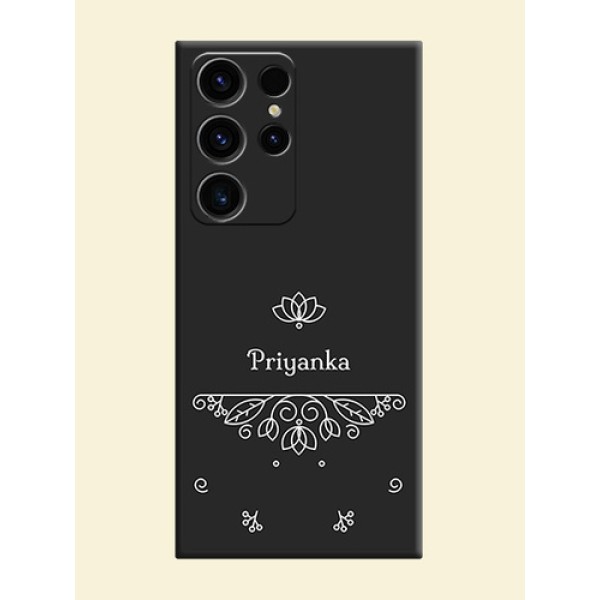 Lotus Garden Custom Text On Space Black Personalized Soft Matte Phone Covers -Samsung Galaxy S23 Ultra 5G Lotus Garden Custom Text On Space Black Personalized Soft Matte Phone Covers -Samsung Galaxy S23 Ultra 5G