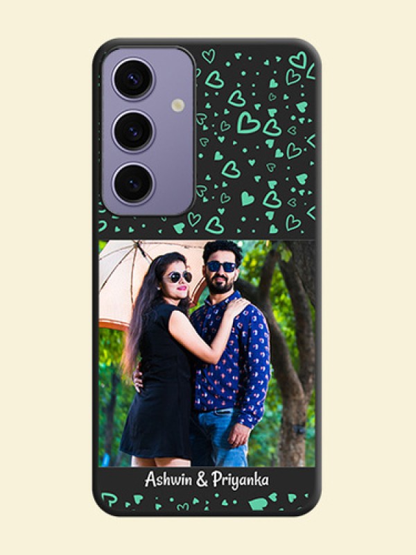 Sea Green Indefinite Love Pattern - Photo on Space Black Soft Matte Mobile Cover - Galaxy S24 5G
