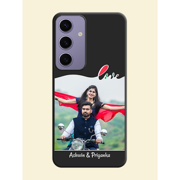 Fall in Love Pattern with Picture - Photo on Space Black Soft Matte Mobile Case - Galaxy S24 5G Fall in Love Pattern with Picture - Photo on Space Black Soft Matte Mobile Case - Galaxy S24 5G