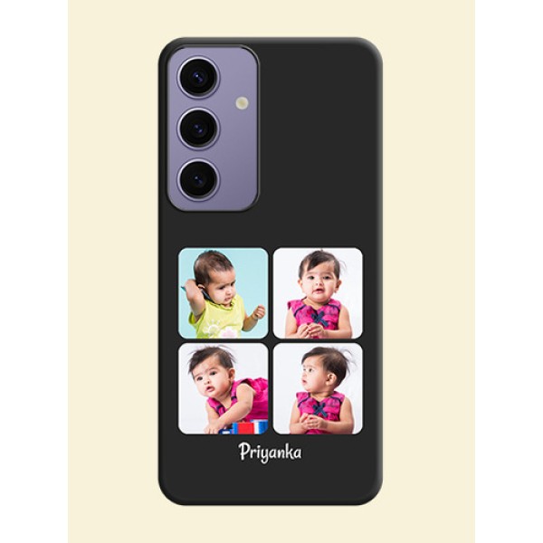Floral Art with 6 Image Holder - Photo on Space Black Soft Matte Mobile Case - Galaxy S24 5G Floral Art with 6 Image Holder - Photo on Space Black Soft Matte Mobile Case - Galaxy S24 5G