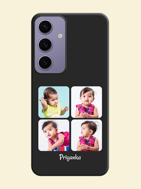Floral Art with 6 Image Holder - Photo on Space Black Soft Matte Mobile Case - Galaxy S24 5G