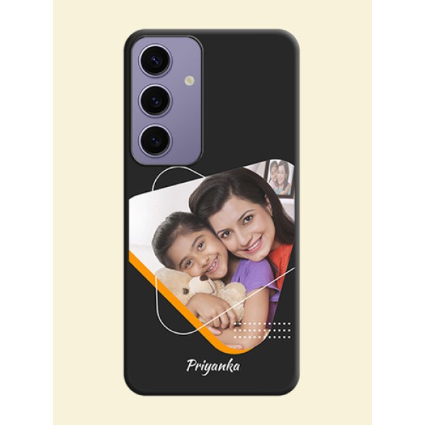 Yellow Triangle - Photo on Space Black Soft Matte Phone Cover - Galaxy S24 5G Yellow Triangle - Photo on Space Black Soft Matte Phone Cover - Galaxy S24 5G