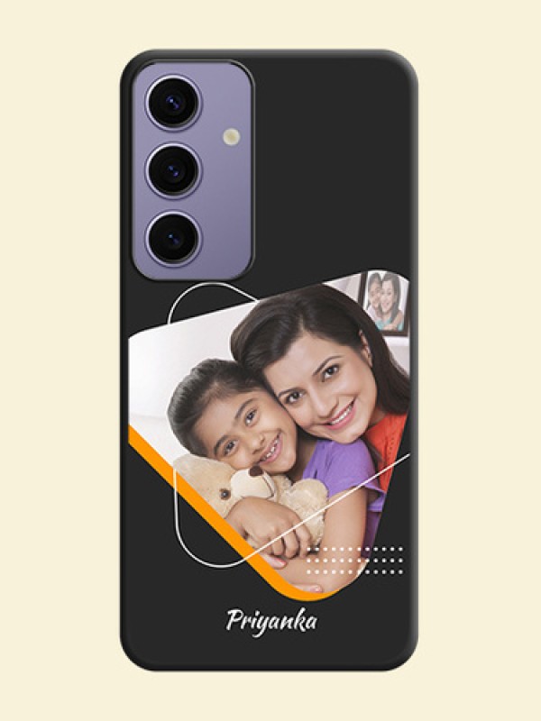 Yellow Triangle - Photo on Space Black Soft Matte Phone Cover - Galaxy S24 5G