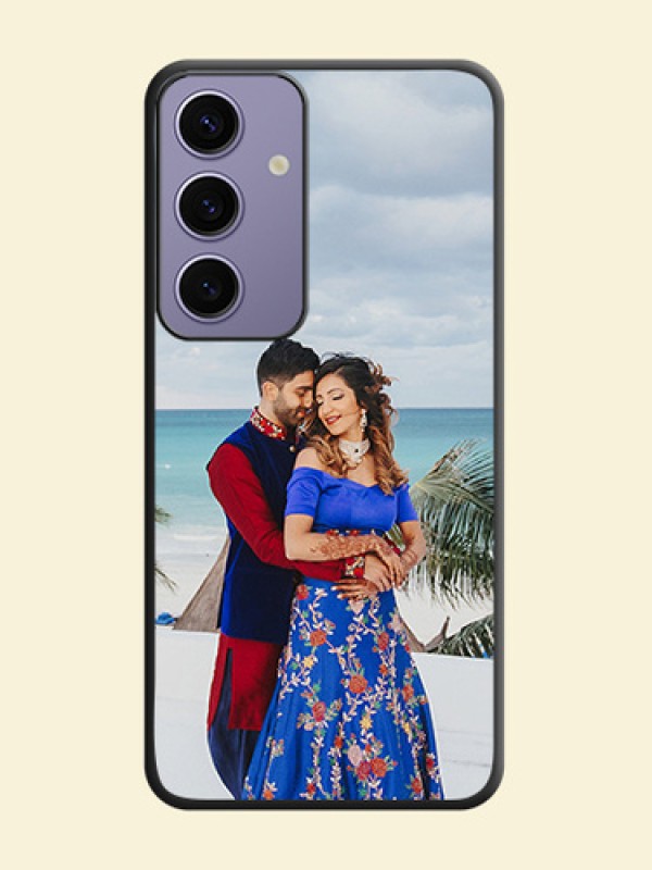 Full Single Pic Upload On Space Black Personalized Soft Matte Phone Covers - Galaxy S24 5G