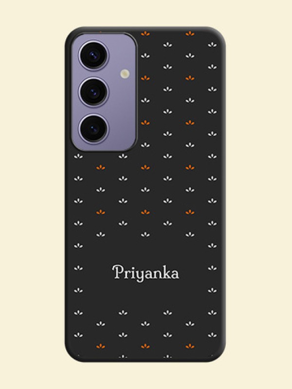 Simple Pattern With Custom Text On Space Black Personalized Soft Matte Phone Covers - Galaxy S24 5G