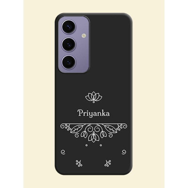 Lotus Garden Custom Text On Space Black Personalized Soft Matte Phone Covers - Galaxy S24 5G Lotus Garden Custom Text On Space Black Personalized Soft Matte Phone Covers - Galaxy S24 5G