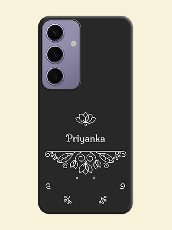 Lotus Garden Custom Text On Space Black Personalized Soft Matte Phone Covers - Galaxy S24 5G