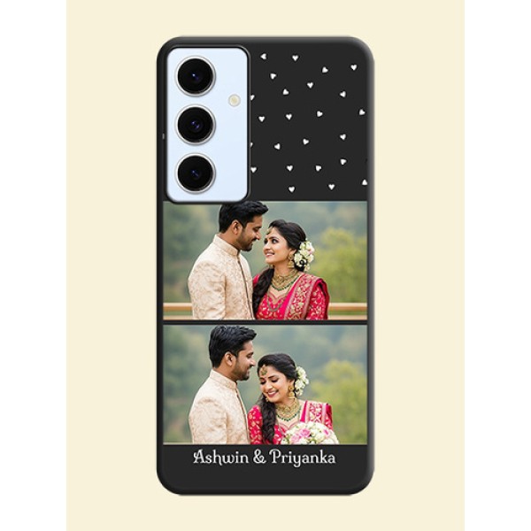 Miniature Love Symbols with Name On Space Black Custom Soft Matte Mobile Back Cover - Galaxy S24 FE 5G Miniature Love Symbols with Name On Space Black Custom Soft Matte Mobile Back Cover - Galaxy S24 FE 5G