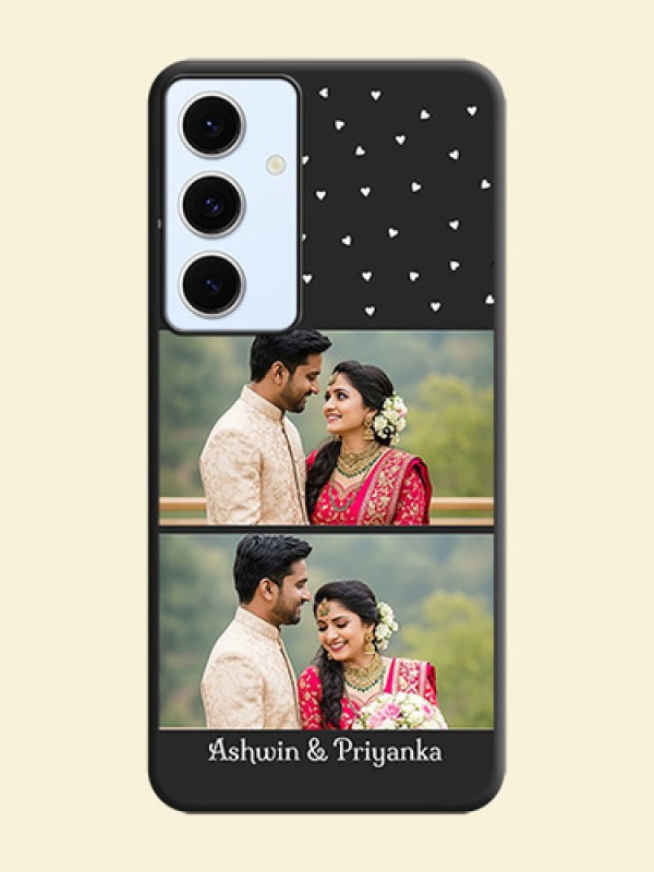 Miniature Love Symbols with Name On Space Black Custom Soft Matte Mobile Back Cover - Galaxy S24 FE 5G