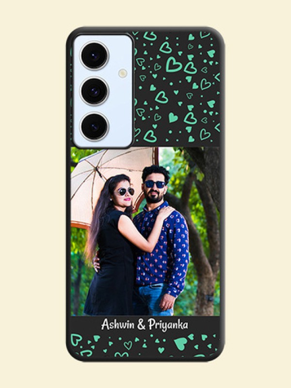 Sea Green Indefinite Love Pattern on Photo On Space Black Custom Soft Matte Mobile Back Cover - Galaxy S24 FE 5G